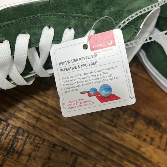 Vans Sk8 hi White and Green Sneakers in Douglas Fir Suede Waffle Sole HEIQ - Picture 13 of 13